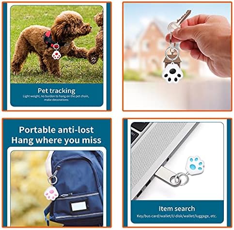 Airtags Anahtarlık-Silikon Kedi Pençe Pet Köpek Yaka Askısı Anahtarlık Kılıfı Anti-Konum GPS Tracker Apple AirTags için Koruyucu
