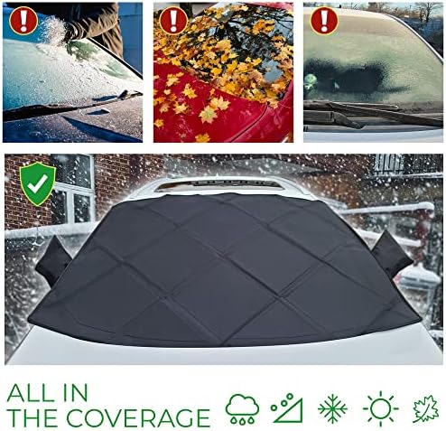 Autotech Park Kar Ön Cam Kapağı 2011-2017 Lexus CT-200H Hatchback ile uyumlu, Kar, Buz ve Don için Özel Cam Kapağı, Arka Ayna