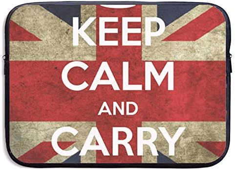 zsst dizüstü bilgisayar kılıfı Kılıf Kapak Çanta 15 İnç İngiliz Bayrağı Sakin Ol Union Jack Üzerinde Taşımak Fermuar Kapak Taşıma
