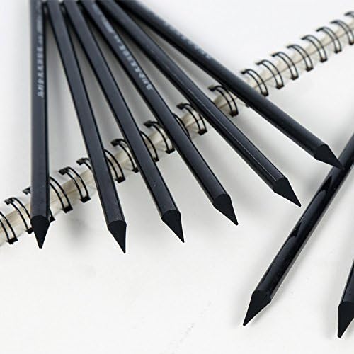Sanatçı Kömür Çubukları 24 ADET Profesyonel Manga Kroki Çizim Kömür Kalem Siyah / Kalem çizim kroki kalem ahşap olmadan (Tüm
