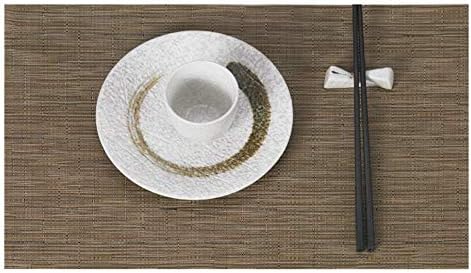 Kaymaz ısıya dayanıklı mutfak masa paspaslar Placemats 2 adet / GRUP PVC keten Zarif Stil Çabuk kuruyan tek kullanımlık Placemats