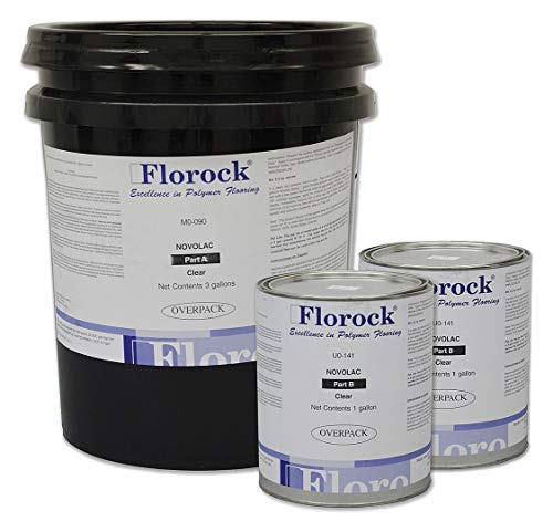 Florock-U0-141KT-Parlak Epoksi Zemin Reçinesi 4700 Kit, Şeffaf, 5 gal.